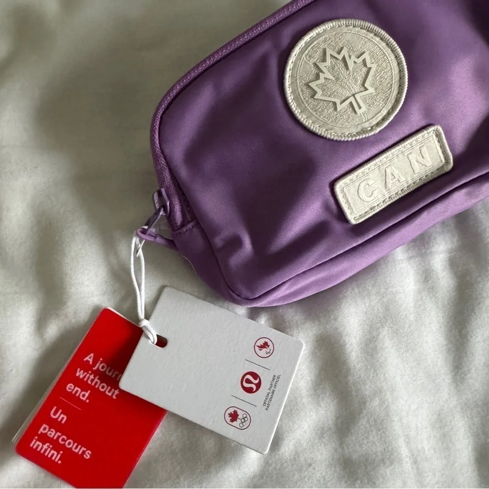 🆕🇨🇦 Lululemon Team Canada Future Legacy Mini Belt Bag Purple Blossom Lt Ivory